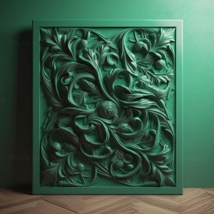 Patterns and decorations (stl green 2, PATTERN_1698) 3D models for cnc